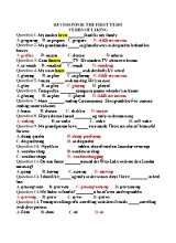 Revision for the first term verbs of liking
